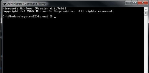 Windows 7 Command Prompt Window